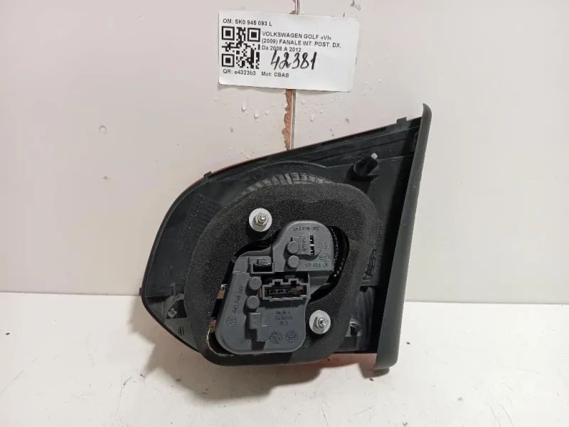 Fanale INT POST SX 5K0 945 093 L Volkswagen GOLF VI 2009