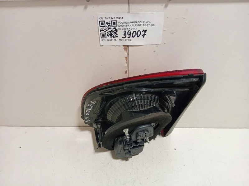 Fanale INT POST SX 5K0 945 0943T Volkswagen GOLF VI 2009
