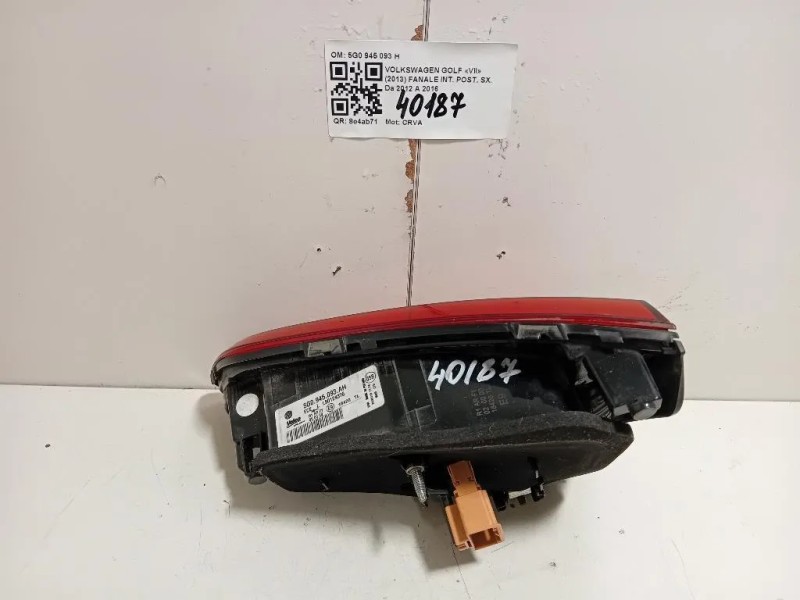 Fanale INT POST SX 5G0 945 093 H Volkswagen GOLF VII 2013