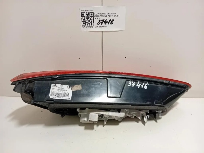 Fanale POST DX 50513400 Alfa Romeo Giulietta 2010