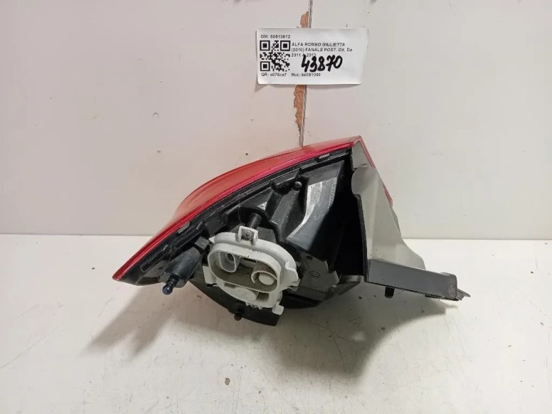 Fanale POST DX 50513612 Alfa Romeo Giulietta 2010