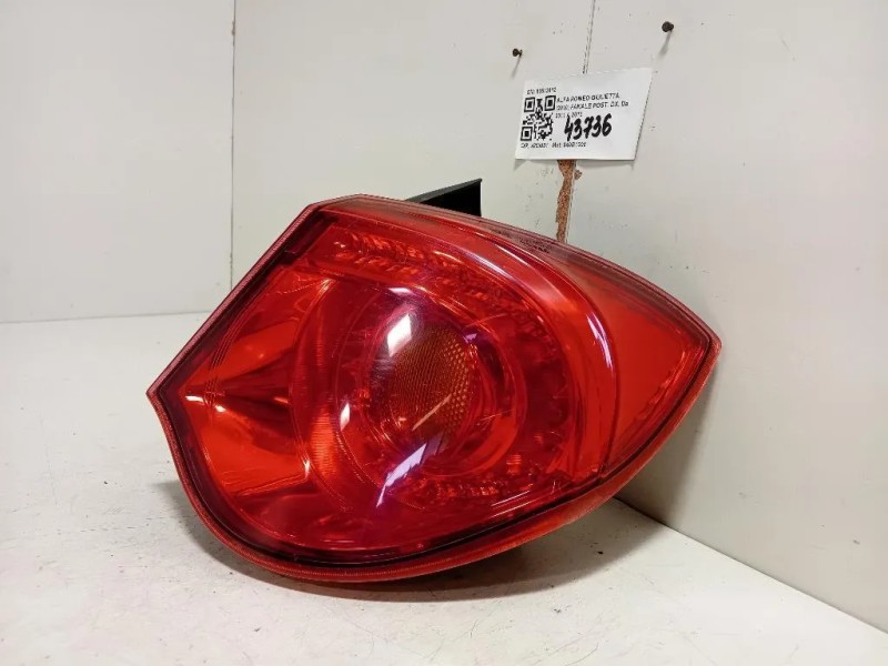 Fanale POST DX 50513612 Alfa Romeo Giulietta 2010