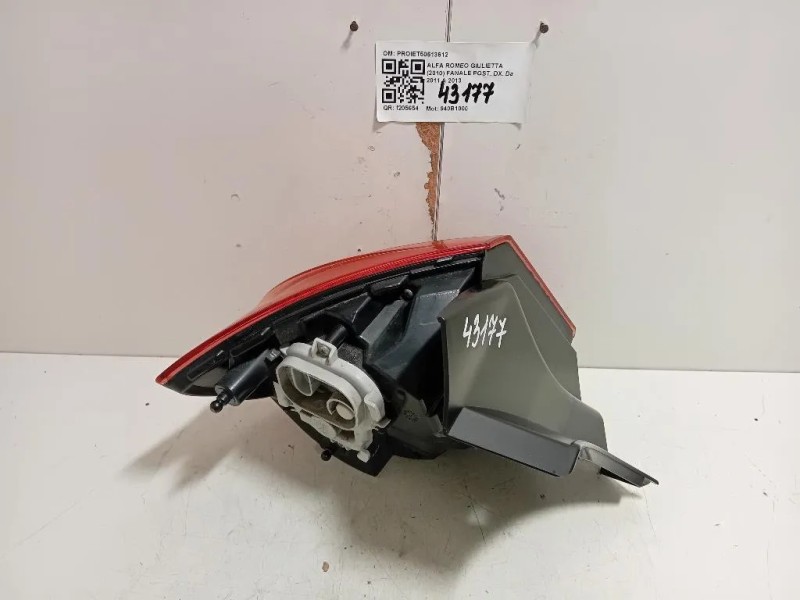 Fanale POST DX 50513612 Alfa Romeo Giulietta 2010