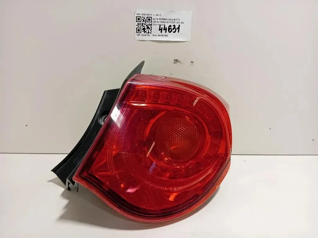Fanale POST DX 50513612 Alfa Romeo Giulietta 2010