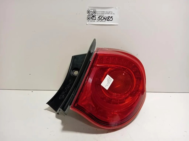 Fanale POST DX 50513612 Alfa Romeo Giulietta 2013