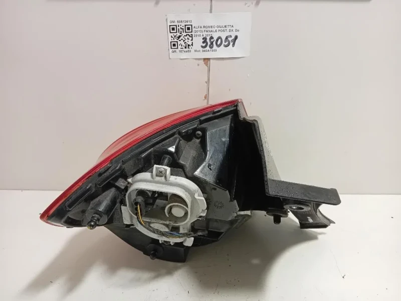 Fanale POST DX 50513612 Alfa Romeo Giulietta 2013