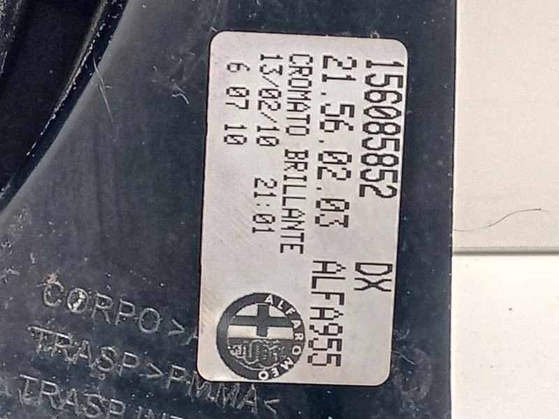 Fanale POST DX 156085852 Alfa Romeo MITO 2008