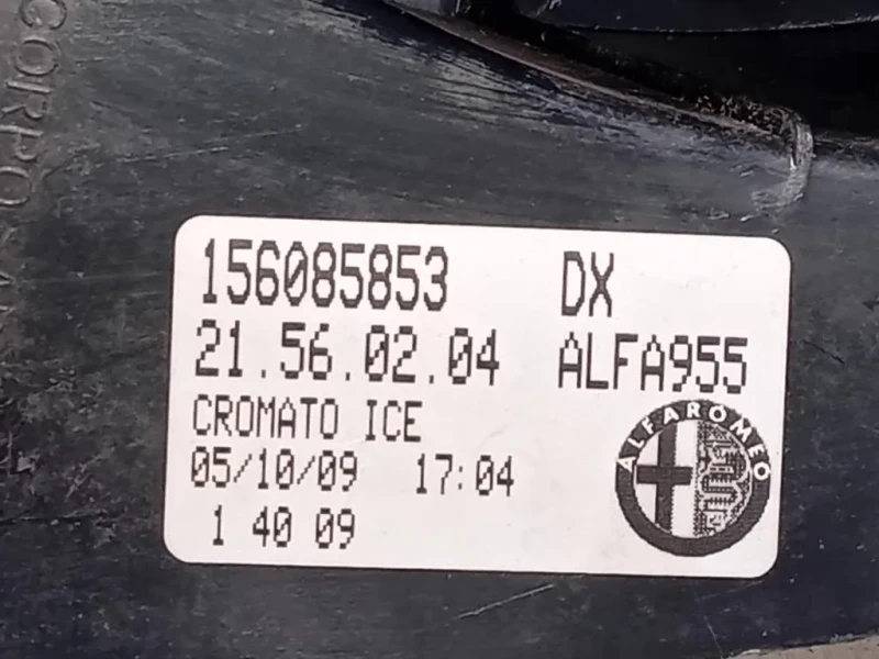 Fanale POST DX 156085853 Alfa Romeo MITO 2008