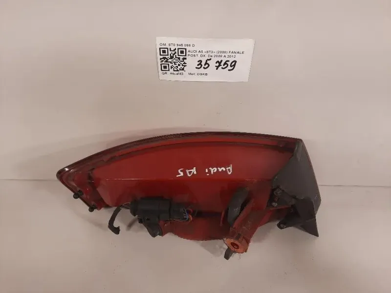 Fanale POST DX 8T0 945 096 D Audi A5 8T3 2008