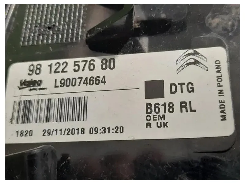 Fanale POST DX 9812257680 Citroen C3 III 2016