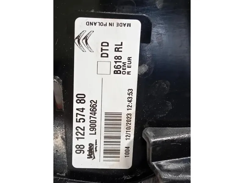 Fanale POST DX 9812257480 Citroen C3 III 2016