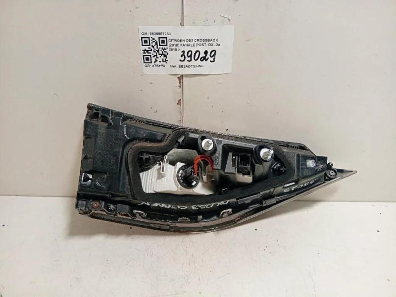 Fanale POST DX 9825587280 Citroen DS3 Crossback 2018