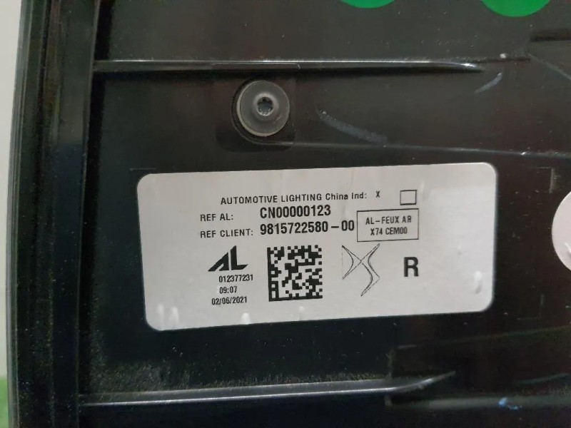 Fanale POST DX 9815722580 Citroen DS7 Crossback 2017