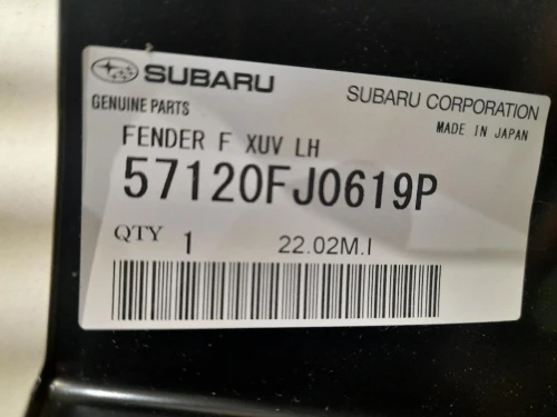 Parafango ANT SX 57120FJ069P Subaru XV I 2012