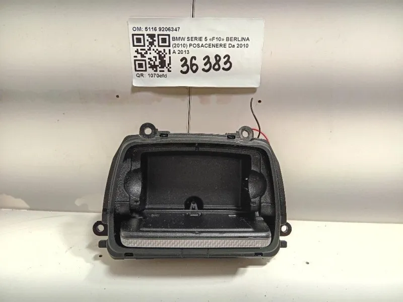 Posacenere 5116 9206347 Bmw Serie 5 F10 Berlina 2010