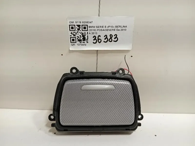 Posacenere 5116 9206347 Bmw Serie 5 F10 Berlina 2010