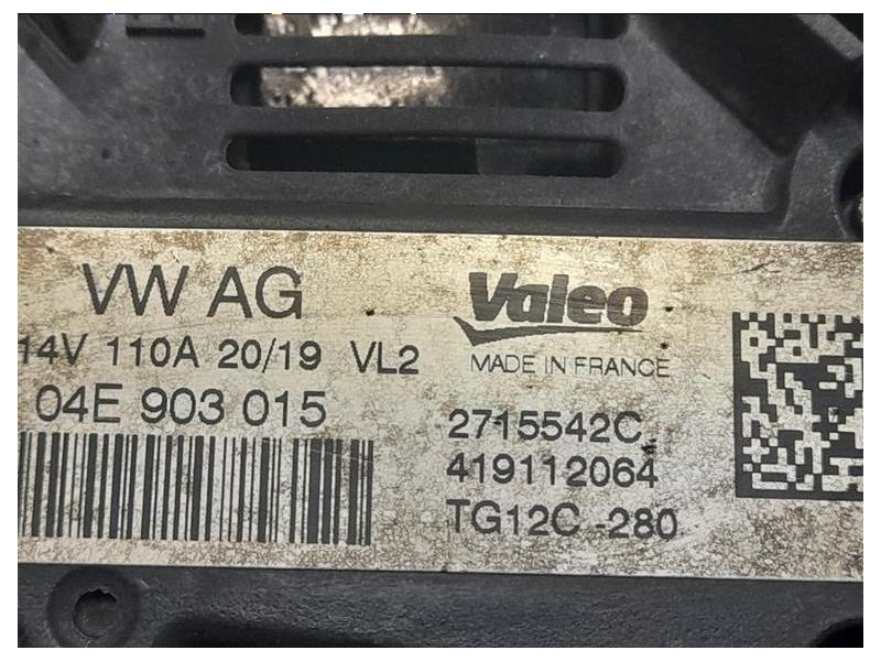Alternatore 2715542C Volkswagen GOLF VII 2017