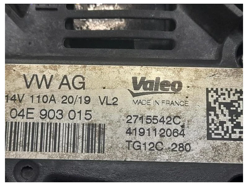 Alternatore 2715542C Volkswagen GOLF VII 2017