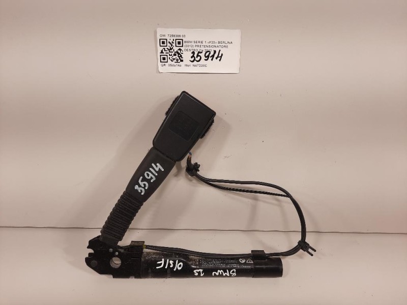 Pretensionatore Destro 7259388 03 Bmw Serie 1 F20 Berlina 2012