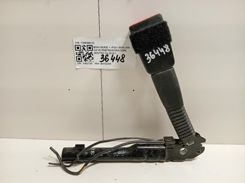 Pretensionatore Destro 7259388 02 Bmw Serie 1 F20 Berlina 2015