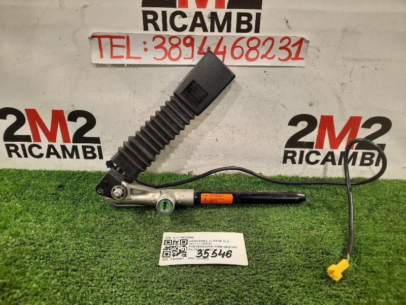 Pretensionatore Destro A1718600669 Mercedes Classe SLK R171 2004