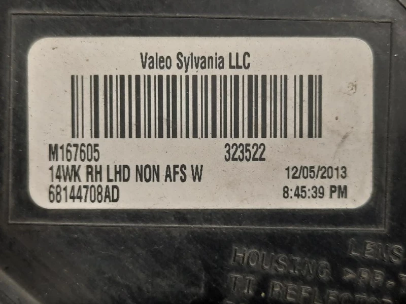 Proiettore ANT DX 68144708AD BIXENON Jeep Grand Cherokee IV 2011