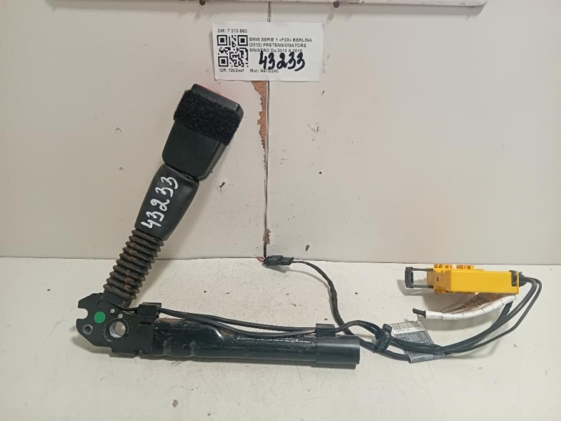 Pretensionatore Sinistro 7213563 Bmw Serie 1 F20 Berlina 2012