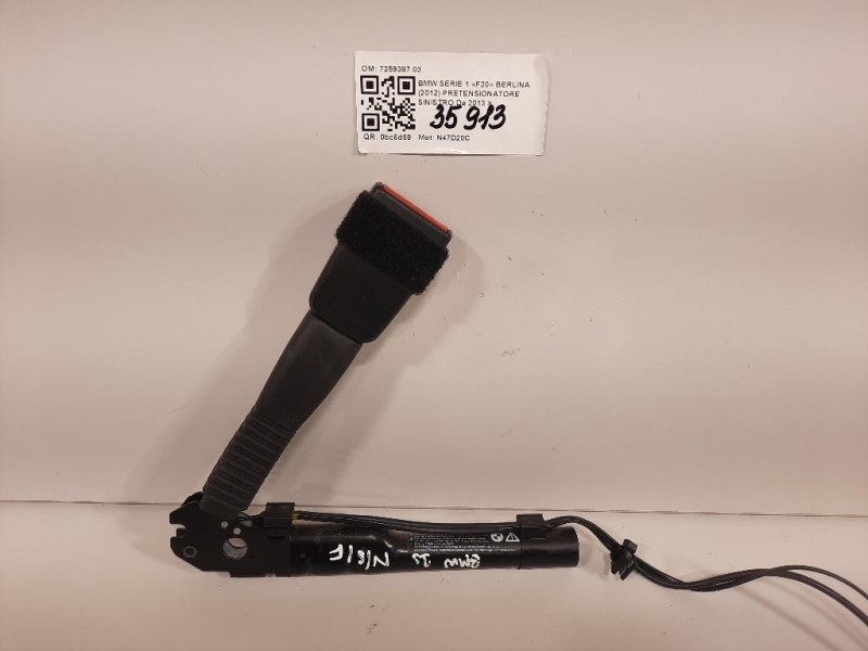 Pretensionatore Sinistro 7259387 03 Bmw Serie 1 F20 Berlina 2012