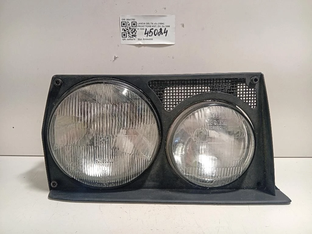 Proiettore ANT DX 9941753 Lancia Delta II 1994