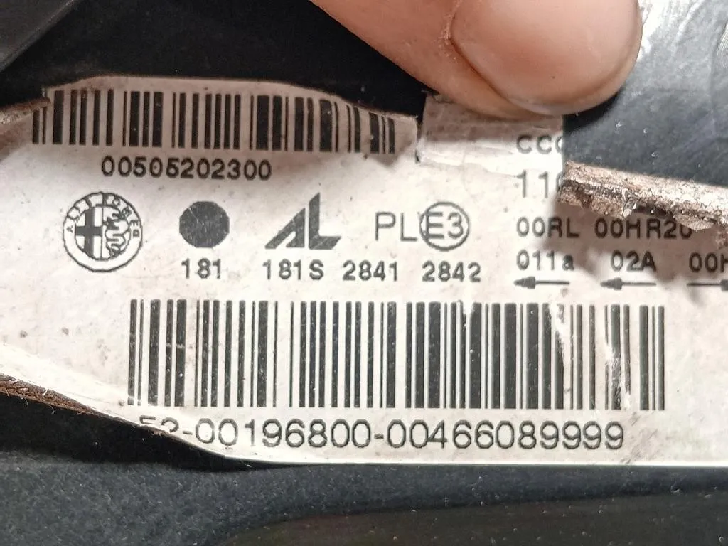 Proiettore ANT DX 46602748 Alfa Romeo Giulietta 2010