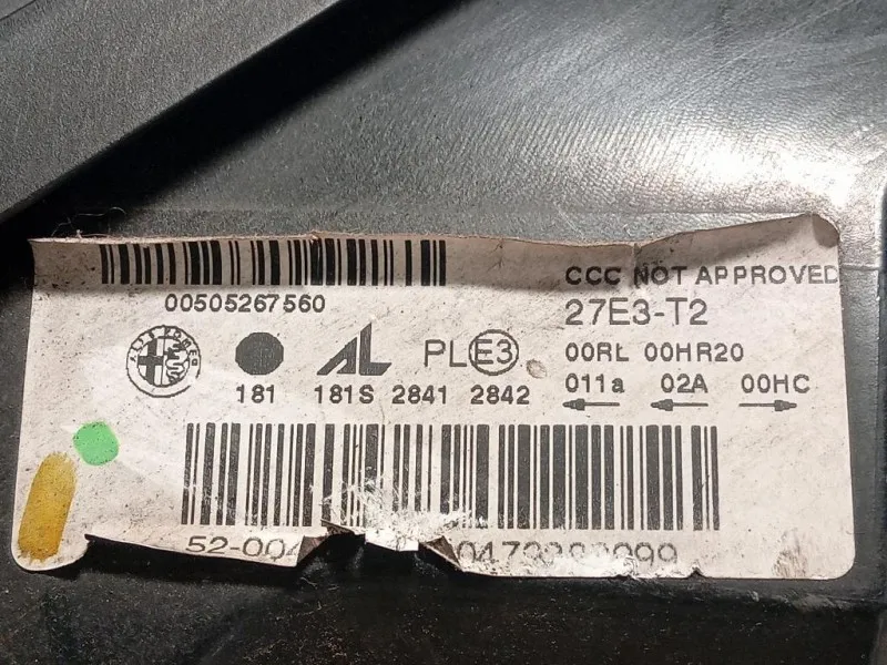 Proiettore ANT DX 47922748 Alfa Romeo Giulietta 2013