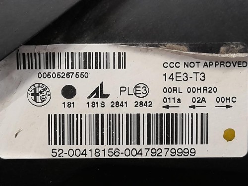 Proiettore ANT DX PROIETTORE FARO ANTERIORE Alfa Romeo Giulietta 2013