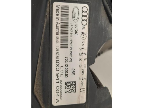 Proiettore ANT DX 8X0 941 004 Audi A1 8XA Sportback 2012