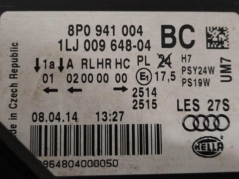 Proiettore ANT DX 8P0 941 004 Audi A3 8P1 2008