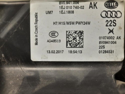 Proiettore ANT DX 8V0941004AK Audi A3 8V1 2012