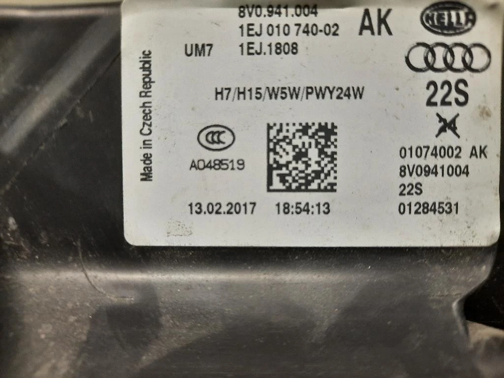 Proiettore ANT DX 8V0941004AK Audi A3 8V1 2012