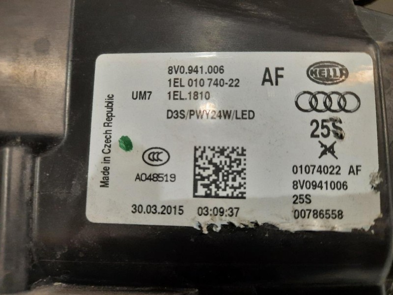Proiettore ANT DX 8V0941006AF Audi A3 8V1 2012