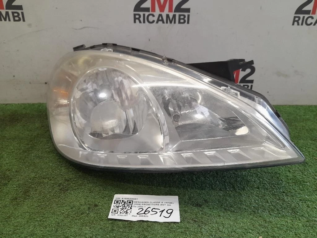 Proiettore ANT DX A1698206061 Mercedes Classe A W169 2005