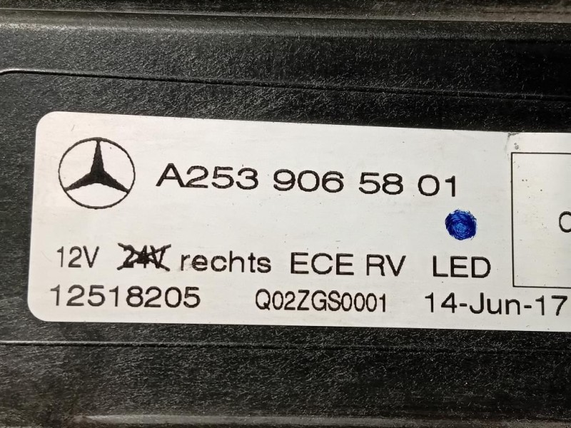Fanale POST DX A1769060200 Mercedes Classe A W176 2013