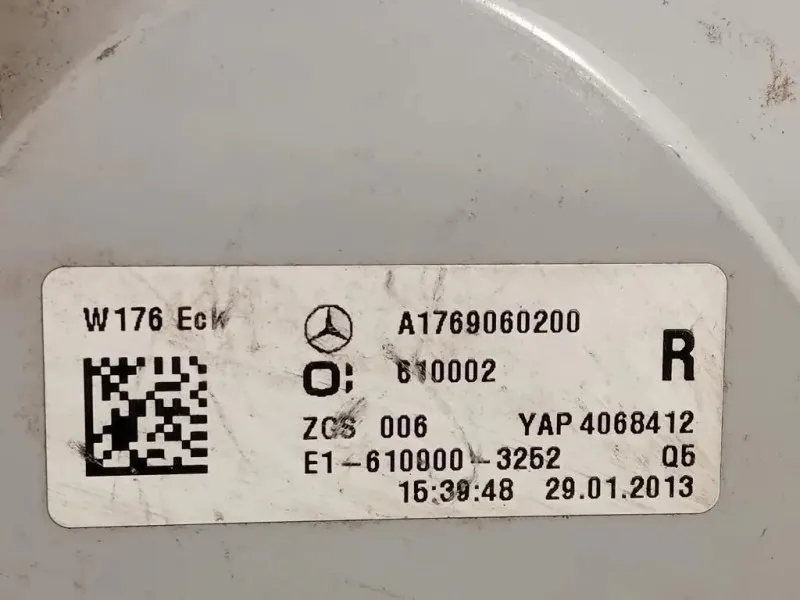 Fanale POST DX A1769060200 Mercedes Classe A W176 2013