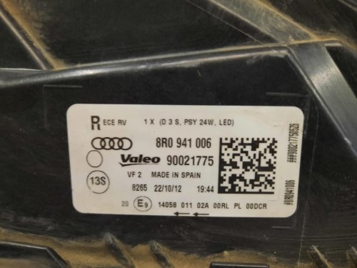 Proiettore ANT DX 8R0941006 Audi Q5 8RB 2012