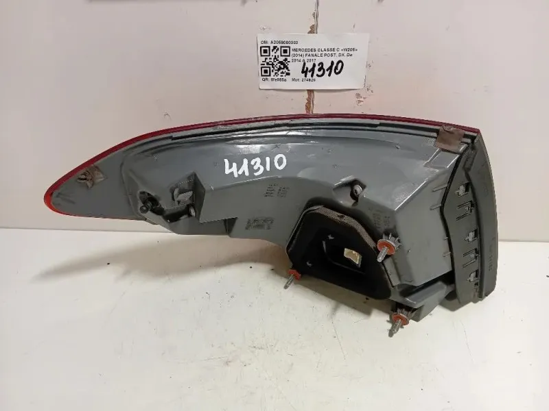 Fanale POST DX A2059060303 Mercedes Classe C W205 2014
