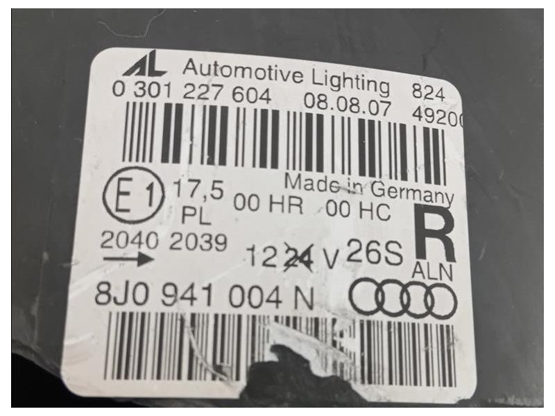 Proiettore ANT DX 8J0 941 004 N Audi TT 8J3 2010