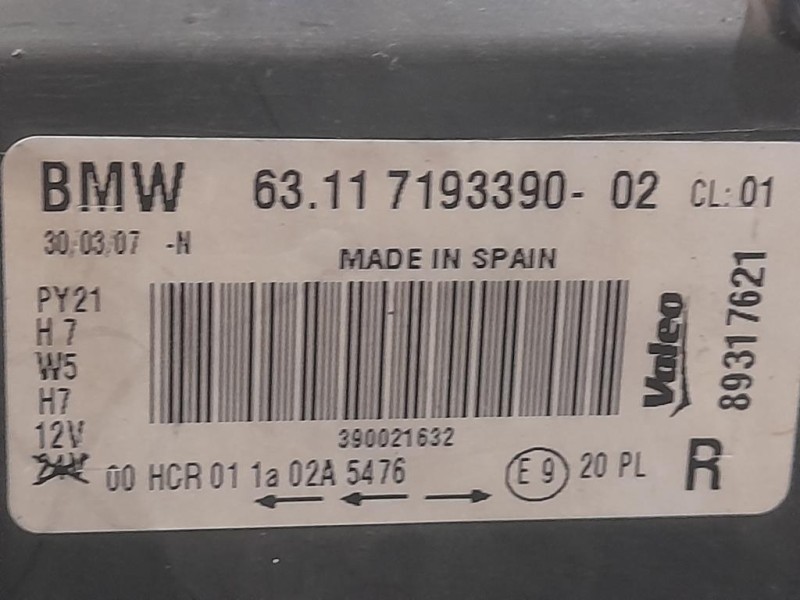 Proiettore ANT DX 719339002 Bmw Serie 1 E81 Berlina 2005