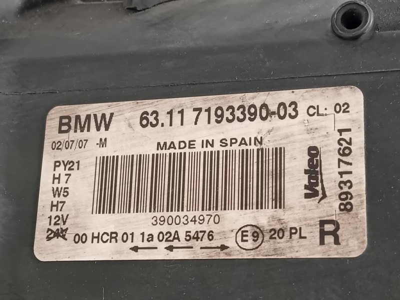 Proiettore ANT DX 6311 7193390-03 Bmw Serie 1 E87 Berlina 2005