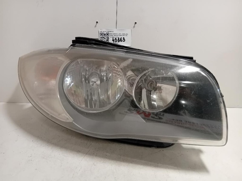 Proiettore ANT DX 6311 7193390-03 Bmw Serie 1 E87 Berlina 2005