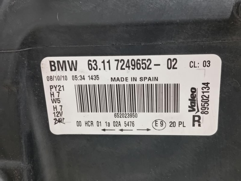 Proiettore ANT DX 63117249652-02 Bmw Serie 1 E87 Berlina 2005