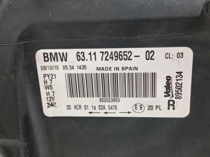 Proiettore ANT DX 63117249652-02 Bmw Serie 1 E87 Berlina 2005