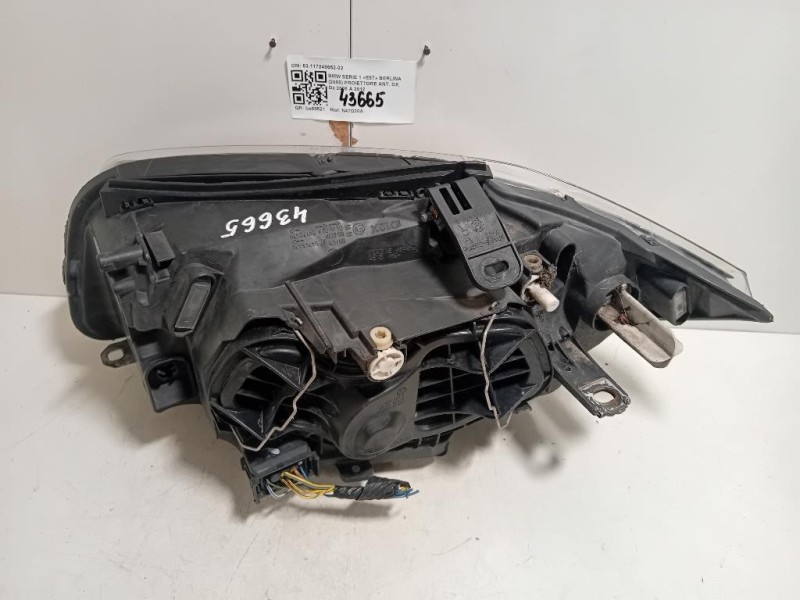 Proiettore ANT DX 63117249652-02 Bmw Serie 1 E87 Berlina 2005