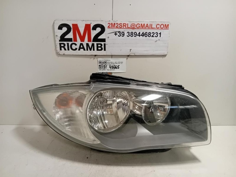 Proiettore ANT DX 63117249652-02 Bmw Serie 1 E87 Berlina 2005